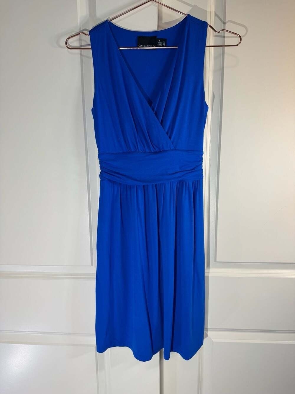 Cynthia Rowley Sleeveless V-Neck Ruched Waist Dress Size XS